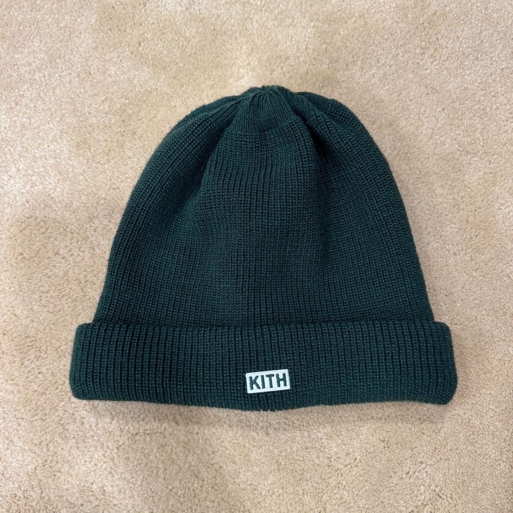 Kith Green Box Logo Knit Beanie